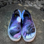 The Depths of an Arctic Galaxy custom dragon shoes by CrimsonVip3r