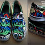 Japanese Street-Styled Graffiti Custom Vans