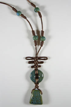 Ceramic Bead Chinese Necklace