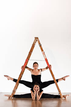 Two dancer on a stair