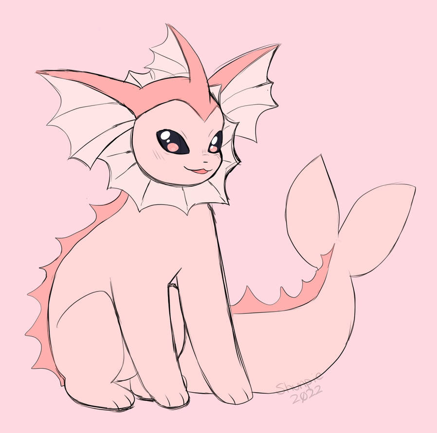 Vaporeon fan art pink by Kiripi on DeviantArt