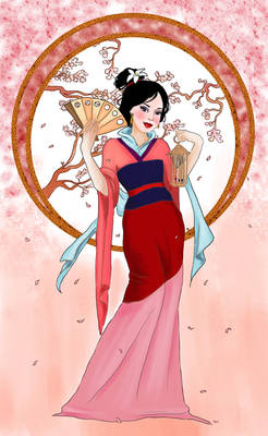 Mulan (Mucha inspired)