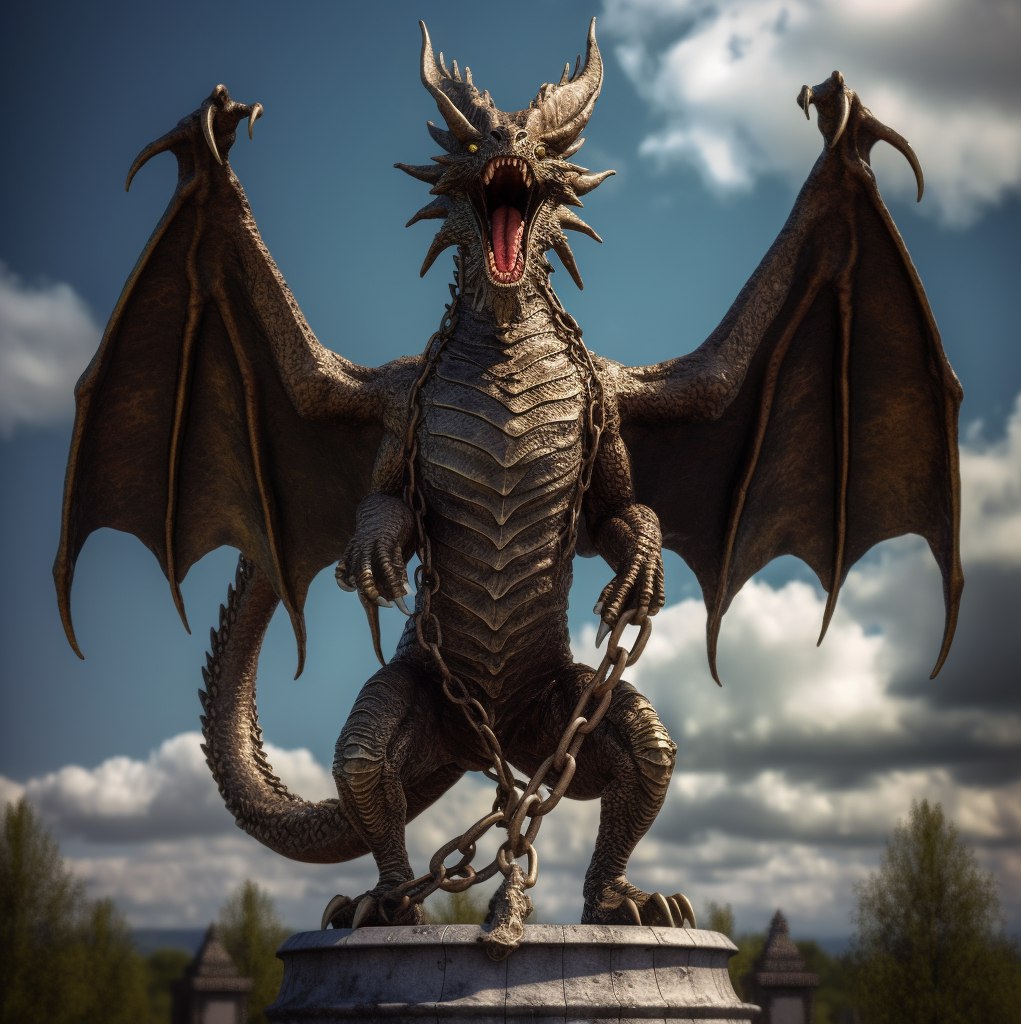 Chained Statue Chained dragon statue 8 by smash1000 on DeviantArt