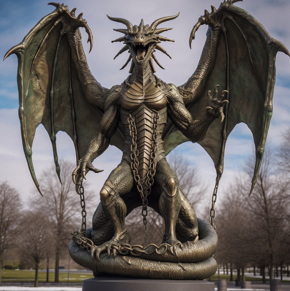Chained Statue Chained dragon statue 9 by smash1000 on DeviantArt