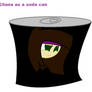 Princess Kitana as a soda can