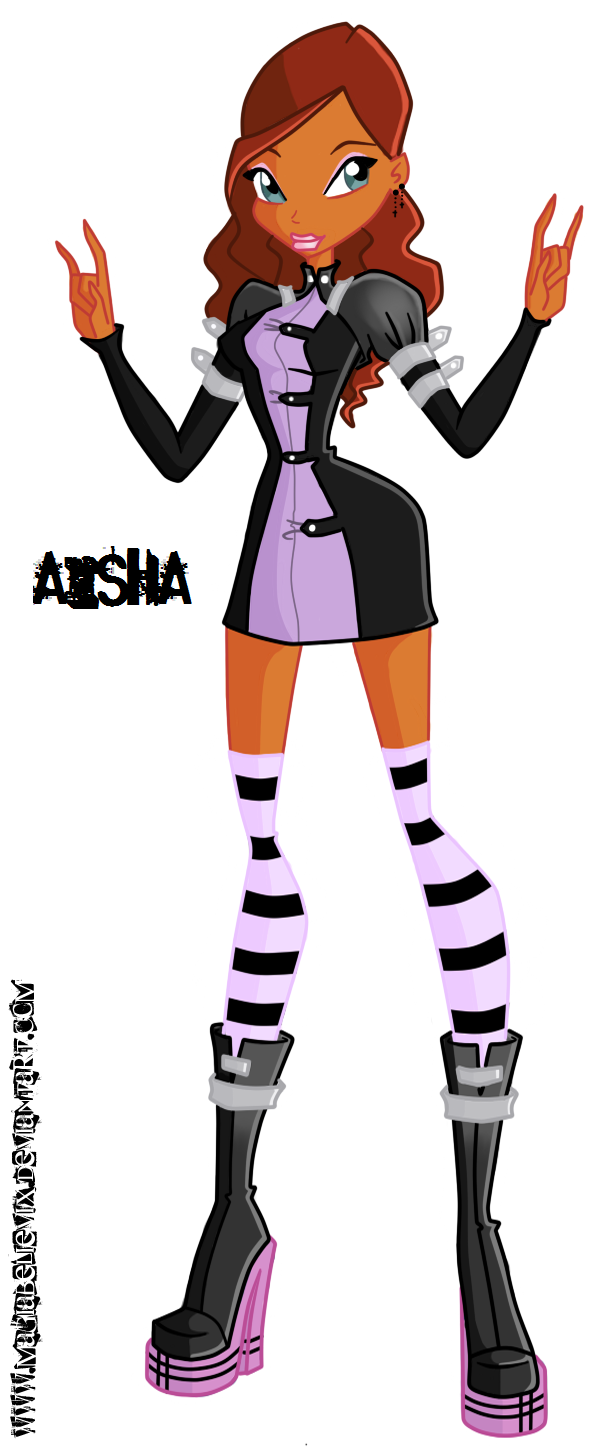 Aisha in the strange outfit