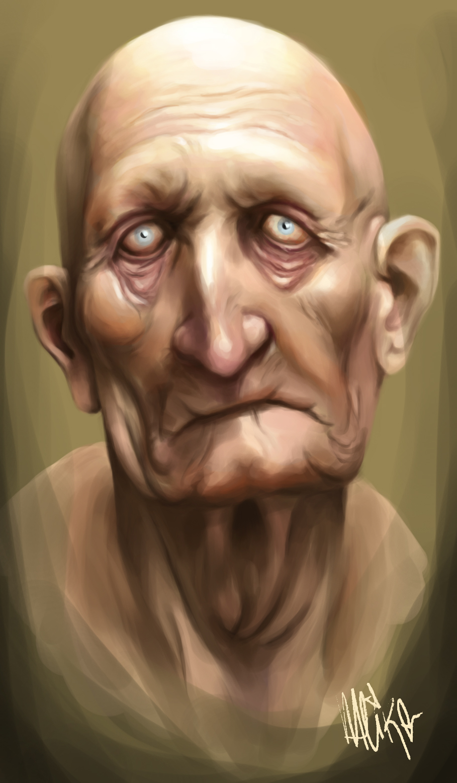 old man study