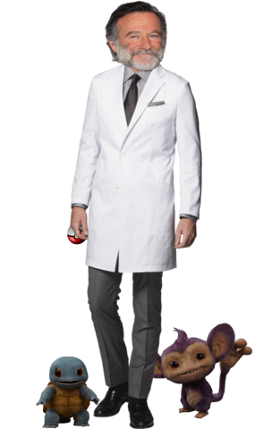 Robin Williams as Professor Oak by Knottyorchid12 on DeviantArt