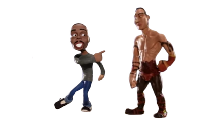 Celebrity Deathmatch Chris Rock and Dwayne Johnson