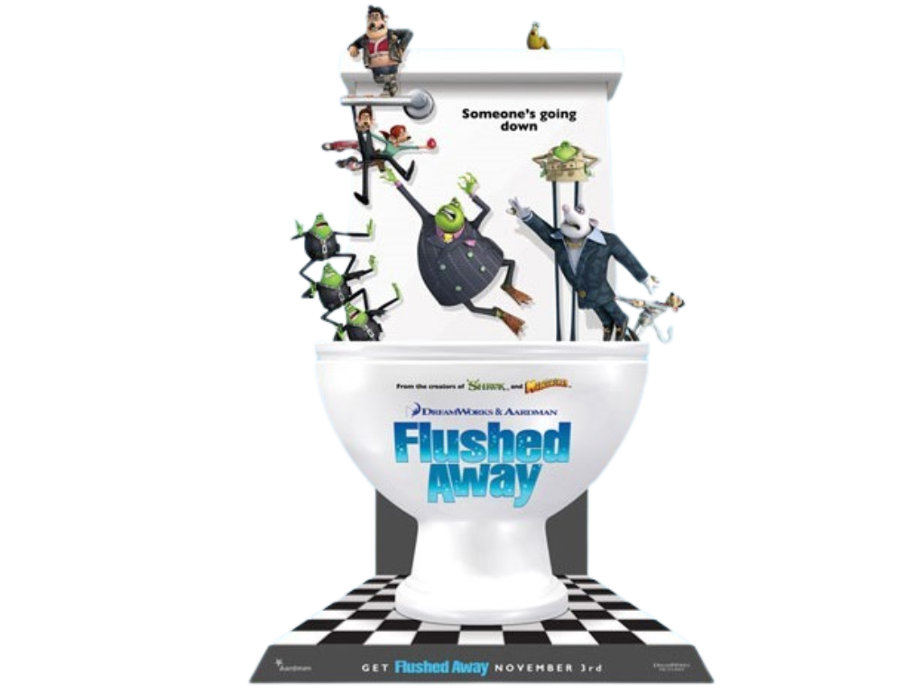 Flushed With Flushed Away 2006 Standee poster by Knottyorchid12 on DeviantArt