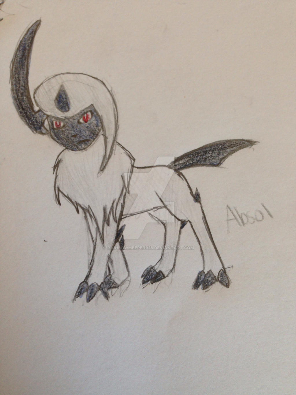 Absol Sketch by Rainbowmeeper928 on DeviantArt
