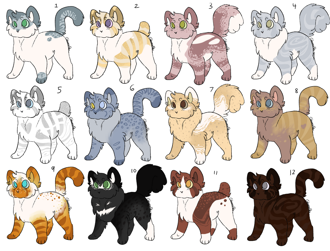DTA Adoptable cats CLOSED by Melontine on DeviantArt