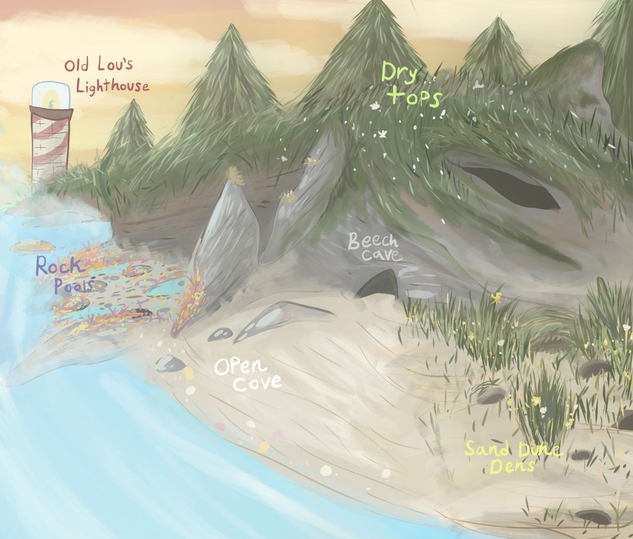 Cove Rangers Map Cove map - Commision by Melontine on DeviantArt