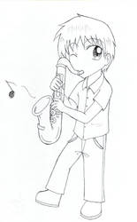 Commission: Saxphone boy