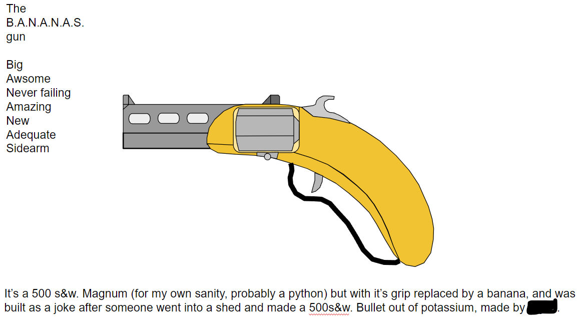 Bannana Gun by idkwhattoputhere80 on DeviantArt