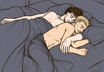 Sleeping Johnlock sketch