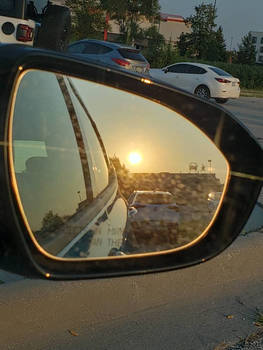 September 2023 sunset in the rear view mirror part