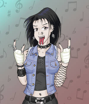 Dedicated metal girl