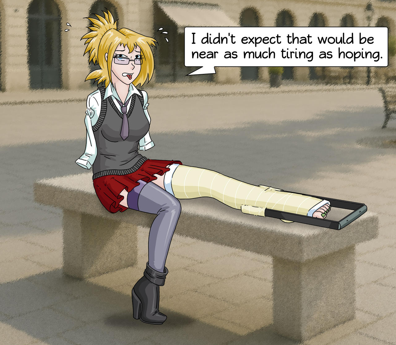 Exhausted Lara