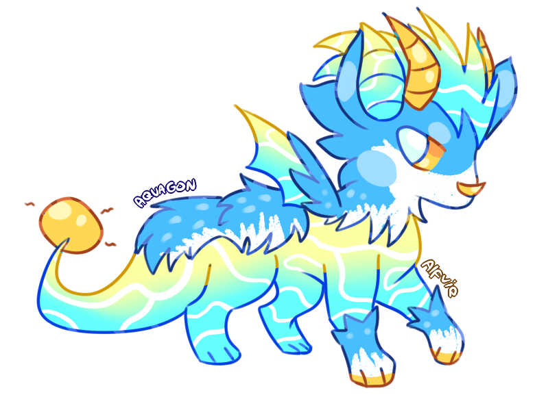 RainbowStorm Electric Water Aquadragon By Alfvie