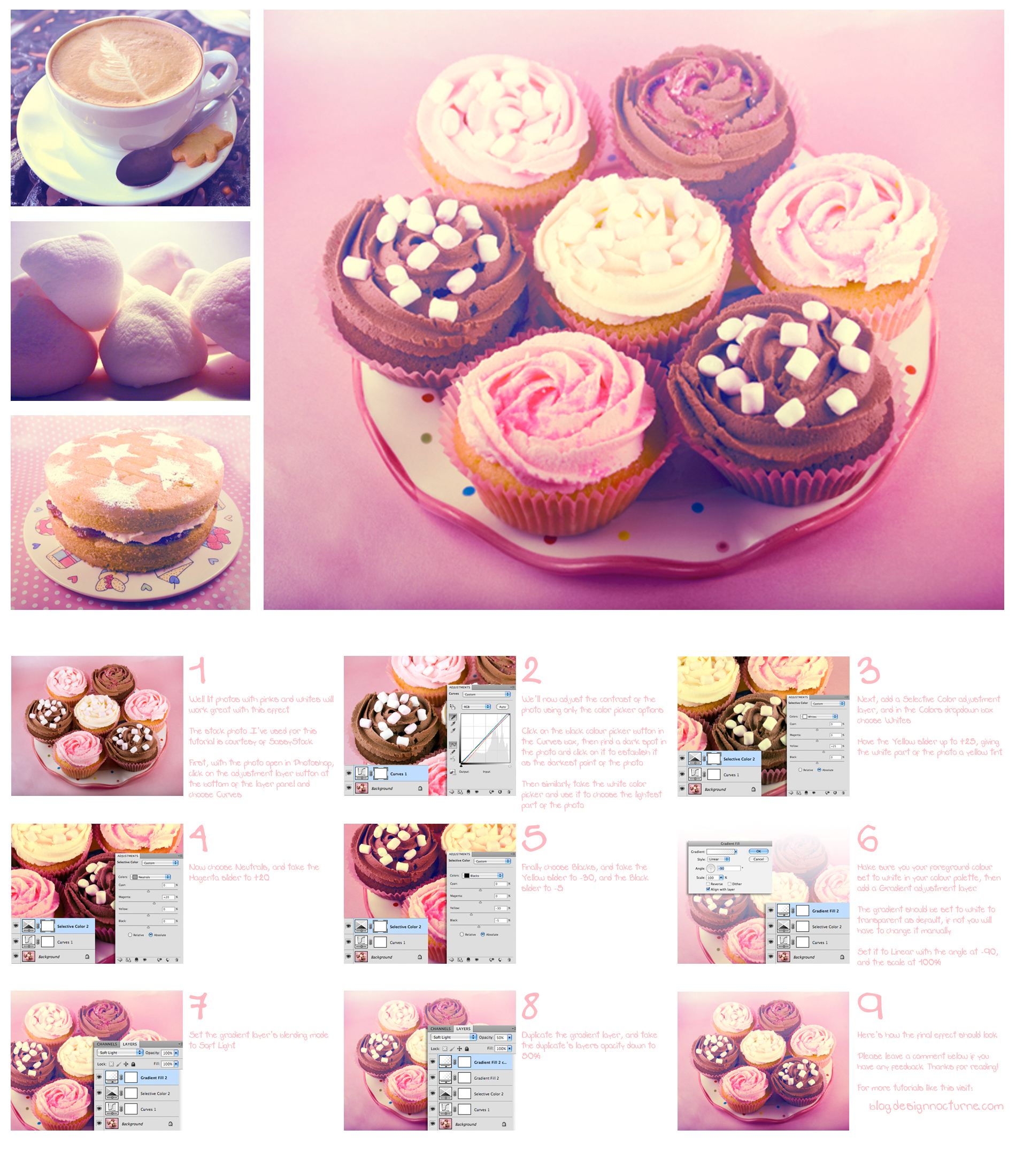 Cupcake pink photo effect