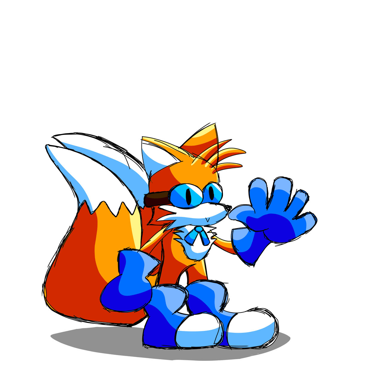 Totally normal tails draw by 7blueb on DeviantArt