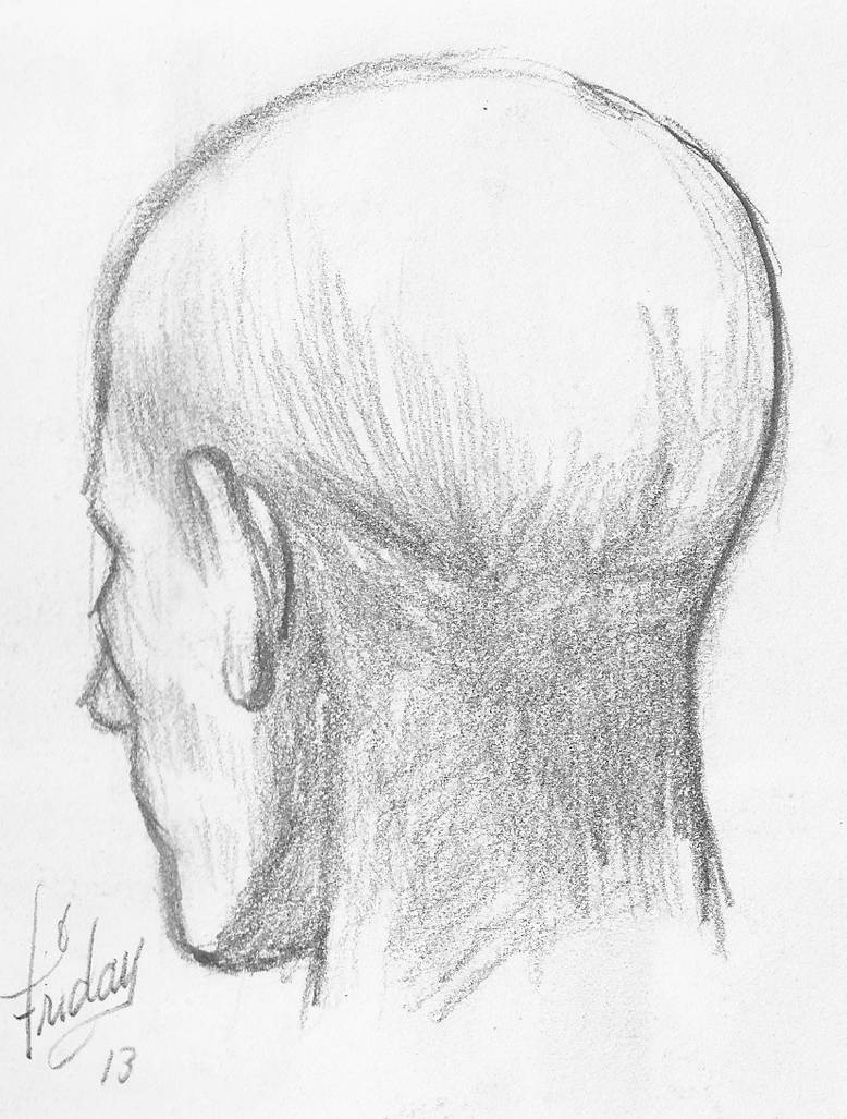 Sketch Back Of Head By Pixel Slinger On Deviantart