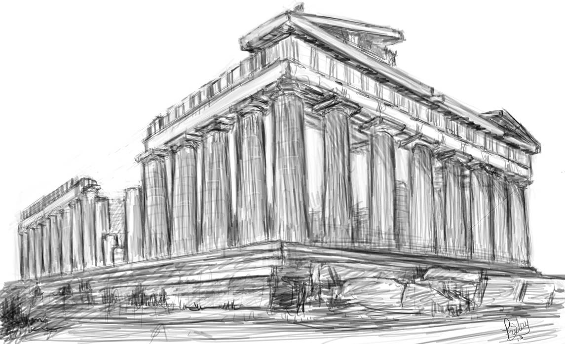 Sketch Parthenon by PixelSlinger on DeviantArt