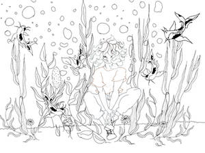 Splash art(?) lineart