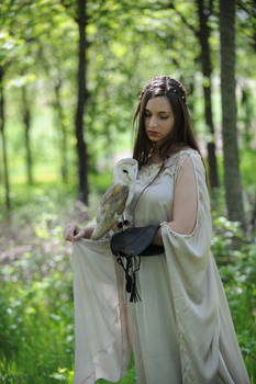 Lady with Barn Owl