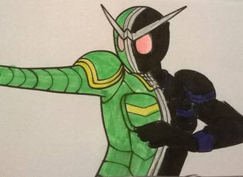 Kamen Rider W Drawing