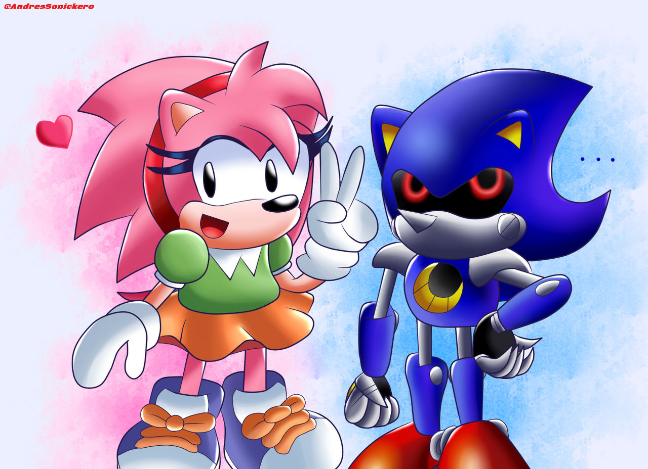 Amy Rose And Metal Sonic by AndresSonickero on DeviantArt