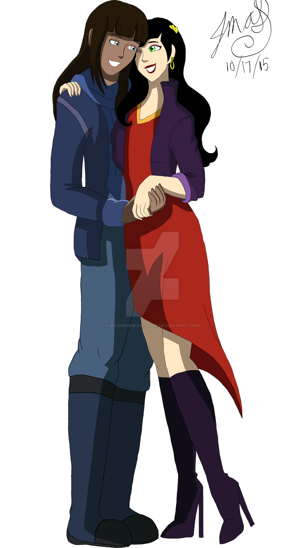 Desna Deviantart Desna and Asami, Commission request by Ginny Henry by MaggiesHeartLove ...