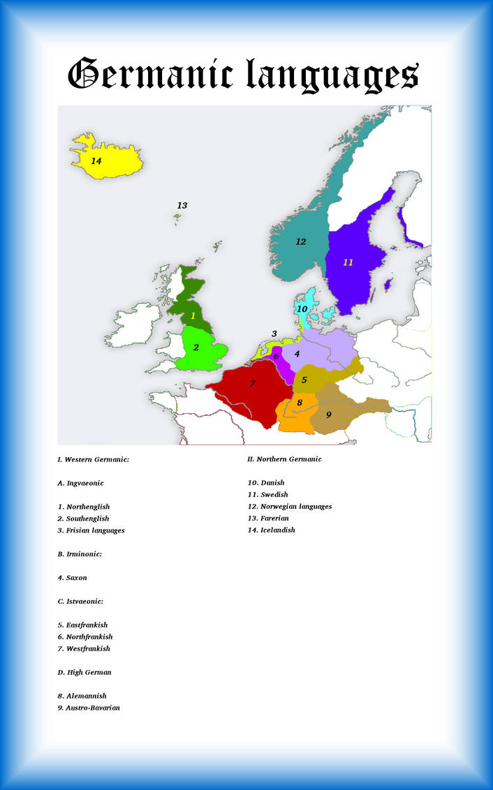 Germanic Language Germanic languages - 2015 by Artaxes2 on DeviantArt