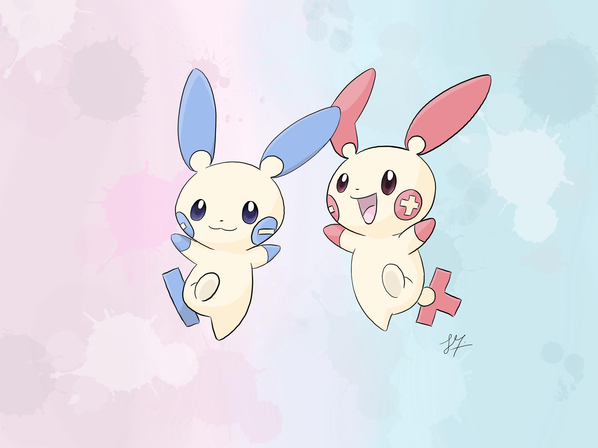 Minun And Plusle Pokemon By 24sophie On Deviantart Minun And Plusle Pokemon By 24sophie On Deviantart