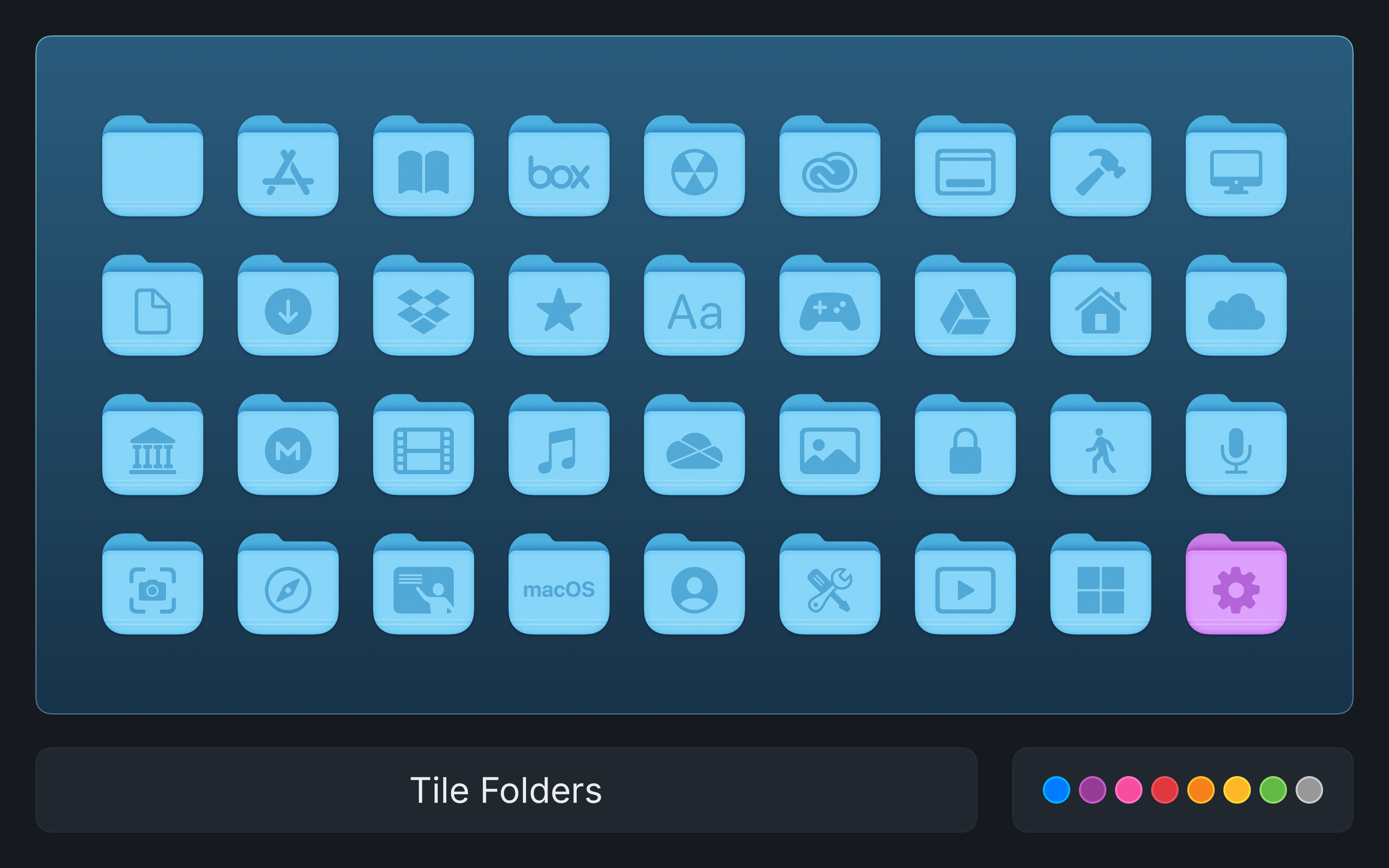 Tile Folders - Iconpack for macOS