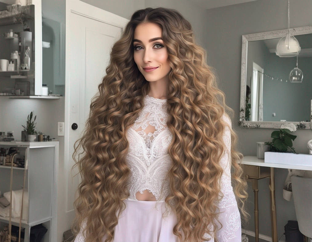 Cute long haired curly