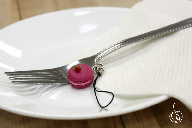 Raspberry Macaron Charm