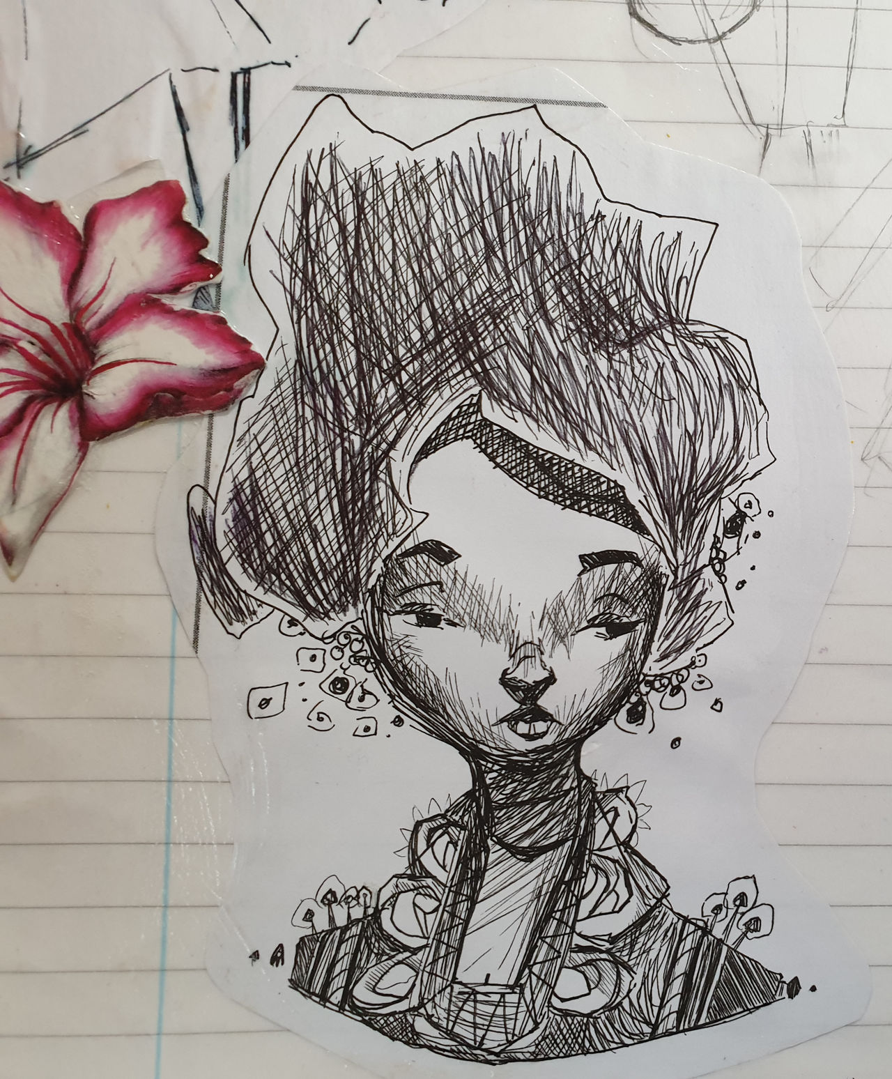 sketch, gel pen by scrawlandsketch on DeviantArt