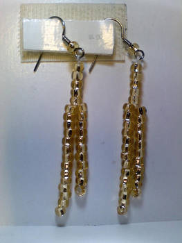 2-Strand Drop Earrings--Gold