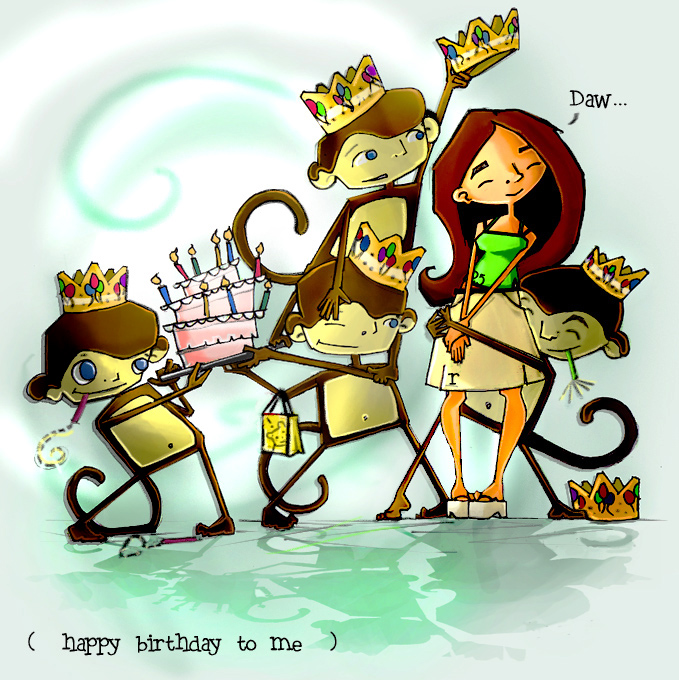 happy birthday to me + monkeys