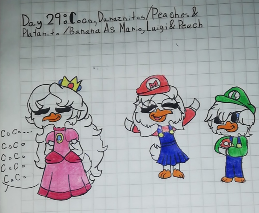 Day 29:Darling Siblings As Mario, Luigi And Peach by KittySoftPawsuwu on  DeviantArt