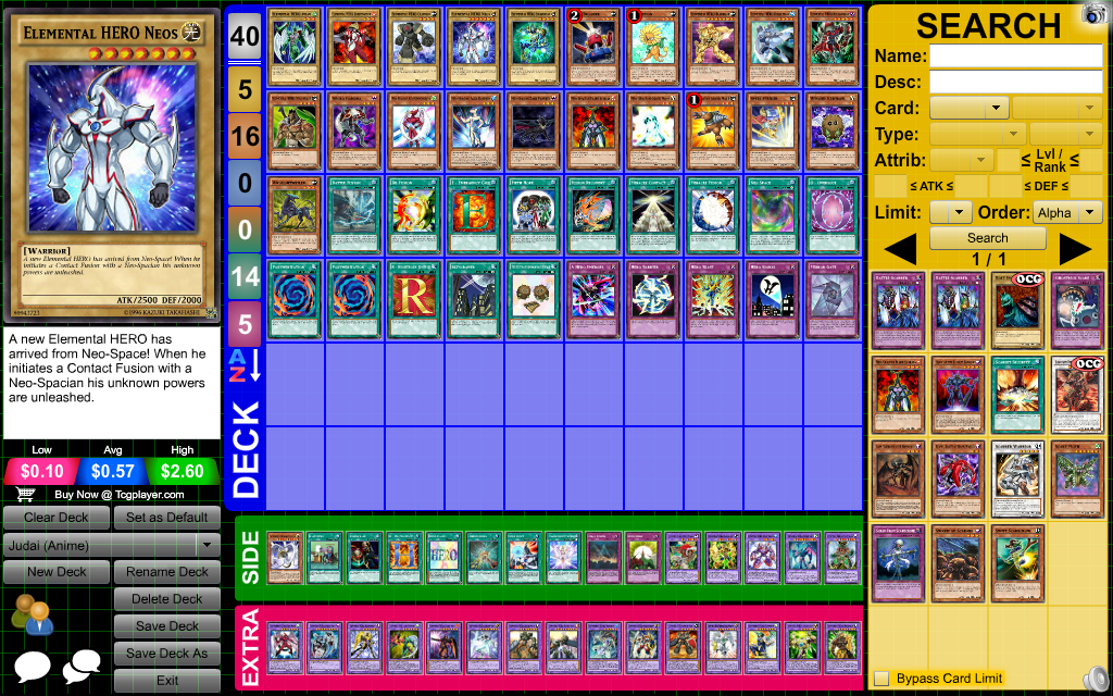 yugioh jaden deck list Yu-Gi-Oh Complete Jaden Yuki Elemental Hero GX Deck Flame Wingman Thunder Giant