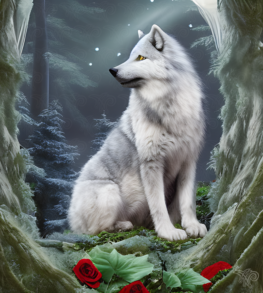 White Wolf of the Moon 2 by EvergreenWolf001 on DeviantArt