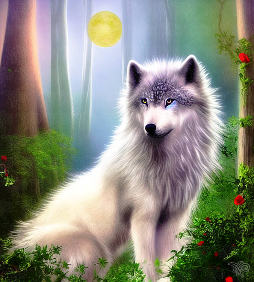 The Wispy White Wolf by EvergreenWolf001 on DeviantArt