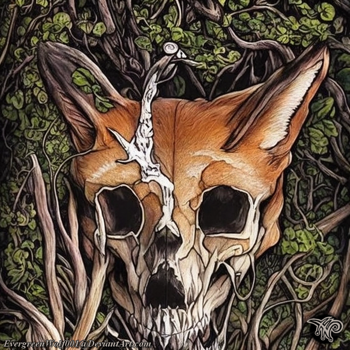 Fox Skull of the Forest 015