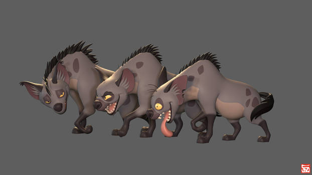 3D Sculpt - Shenzi, Banzai and Ed (Colour)