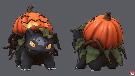 3D Fanart - Halloween Ivysaur