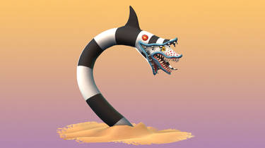 3D Beetlejuice Sandworm