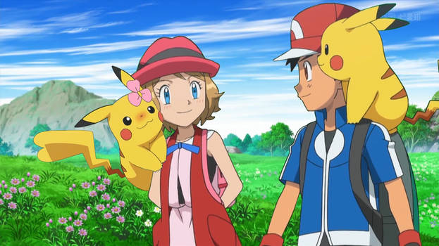 Satoshi, Serena and Pikachu ~ Love Couple